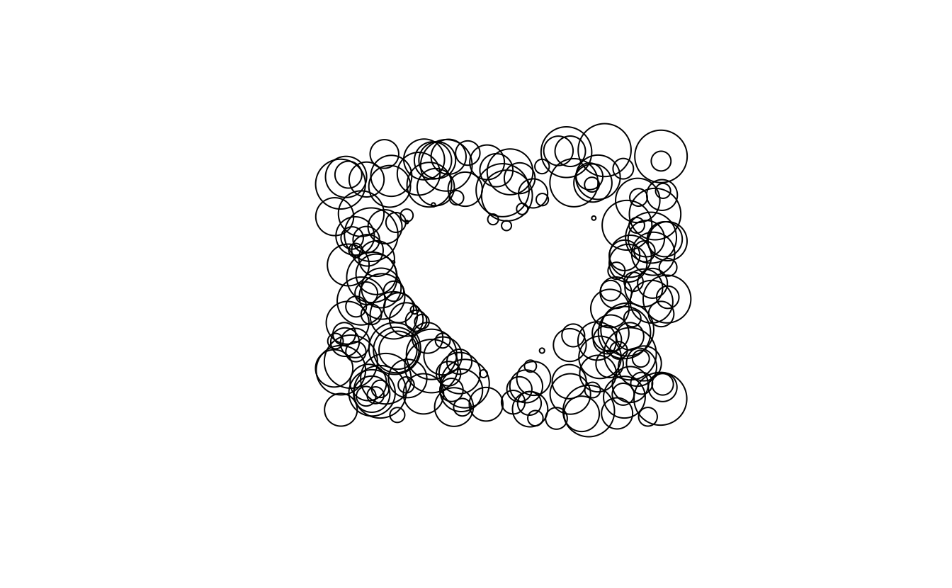 Circle Love making hearts with circles